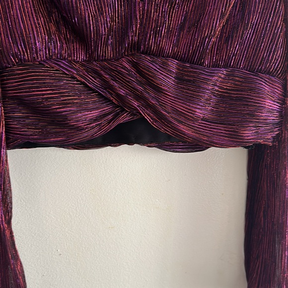 MinkPink Ines Twist Lurex Long Sleeve Top - Picture 12 of 13